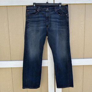 Levi's 505 Regular Fit Dark Wash Denim Blue Jeans Size 42x30 00505-1330 Stretch